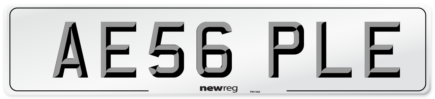 AE56 PLE Number Plate from New Reg